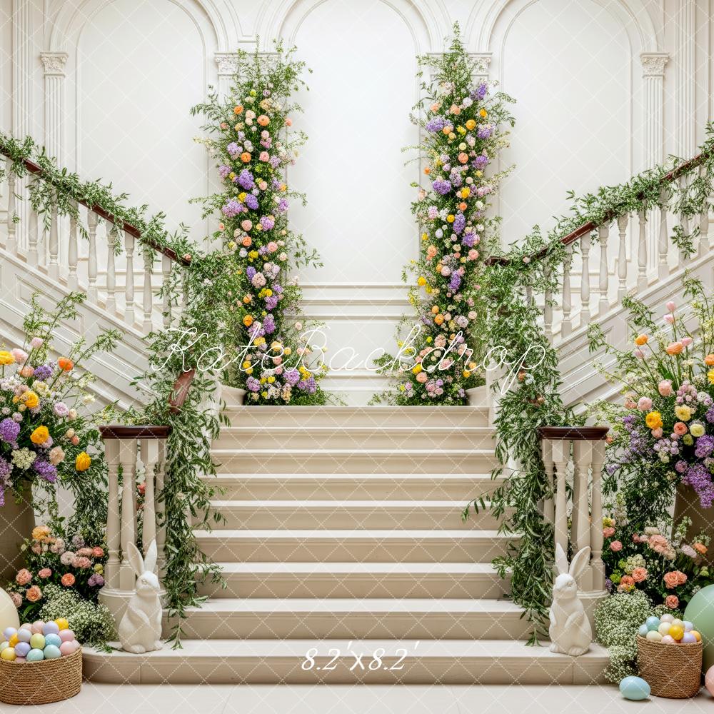 Kate Easter Bunny Cascading Stairs Eggs Garland Backdrop Designed by Patty Robert - Image 5