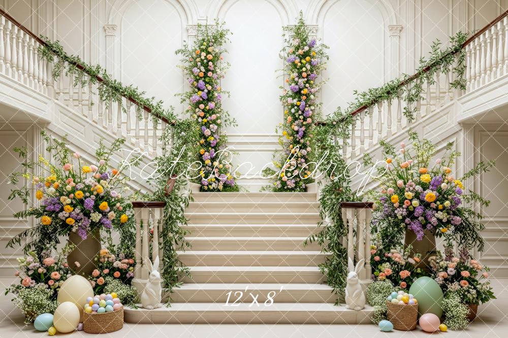 Kate Easter Bunny Cascading Stairs Eggs Garland Backdrop Designed by Patty Robert - Image 8
