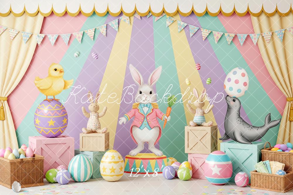 Kate Easter Bunny Circus Animals Pastel Backdrop Designed by Patty Robert - Image 8