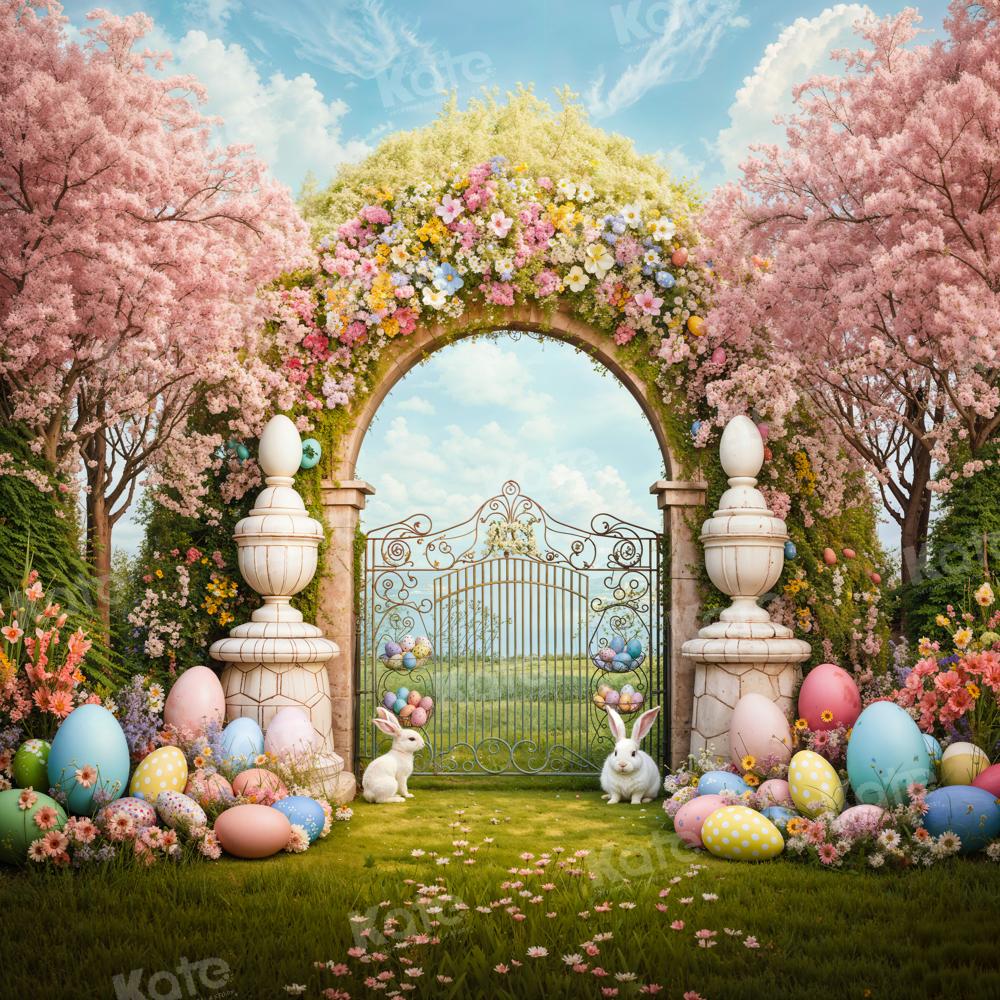 Kate Easter Bunny Colorful Flowers Arch Backdrop Designed by Chain Photography - Image 5