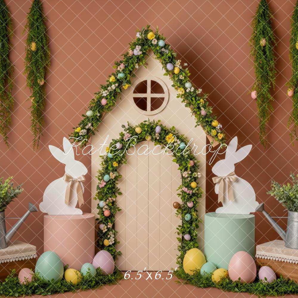 Kate Easter Bunny Cottage Garland Eggs Backdrop Designed by Patty Robert - Image 2