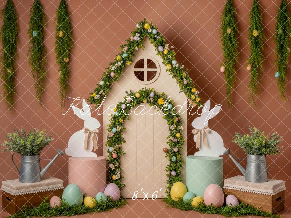 Kate Easter Bunny Cottage Garland Eggs Backdrop Designed by Patty Robert - Image 3