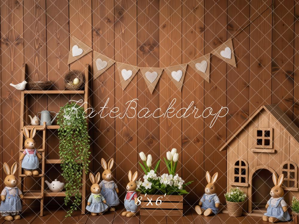 Kate Easter Bunny Dolls House Wood Backdrop Designed by Patty Robert - Image 3