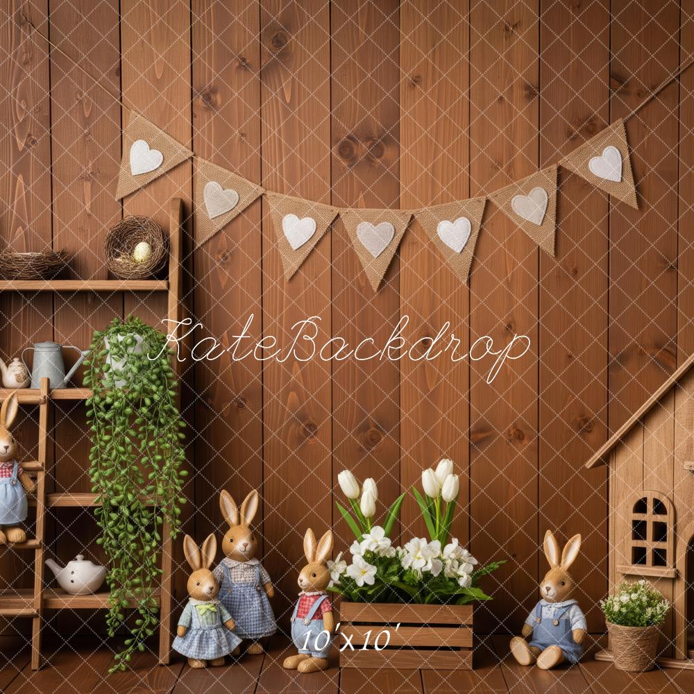 Kate Easter Bunny Dolls House Wood Backdrop Designed by Patty Robert - Image 7