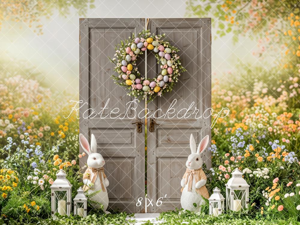 Kate Easter Bunny Door Lanterns Floral Backdrop Designed by Patty Robert - Image 3