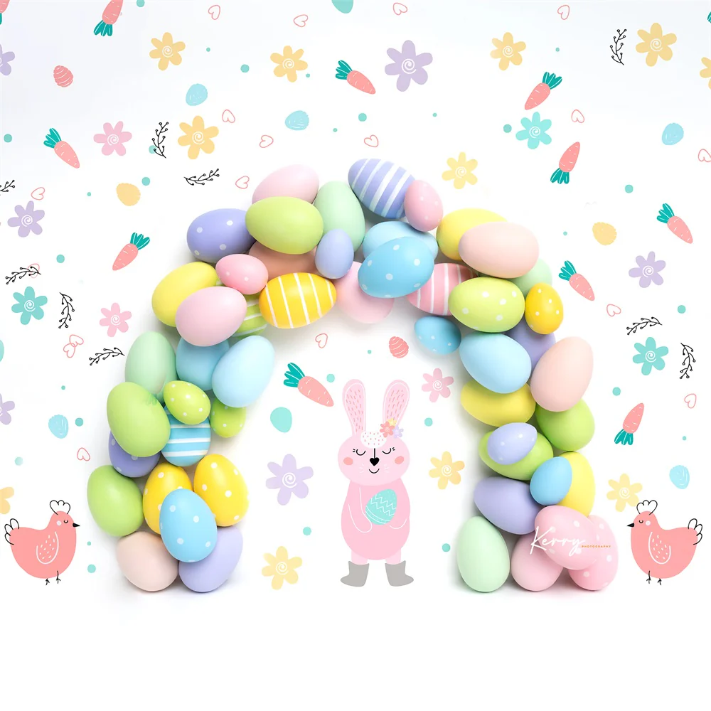 Kate Easter Bunny Egg Rainbow Garland Backdrop Designed by Kerry Anderson - Image 2
