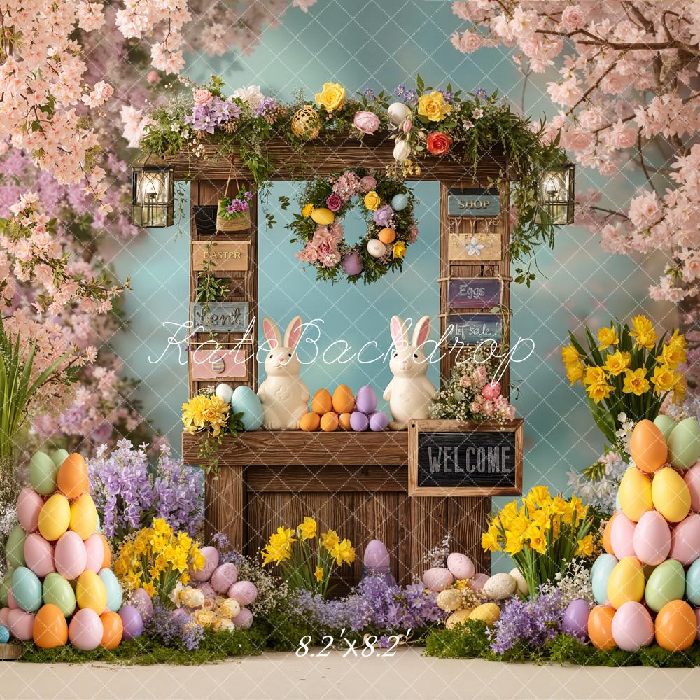 Kate Easter Bunny Egg Shop Cherry Blossom Backdrop Designed by Chain Photography - Image 5