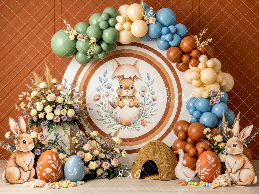 Kate Easter Bunny Eggs Balloons Backdrop Designed by Patty Robert - Image 3