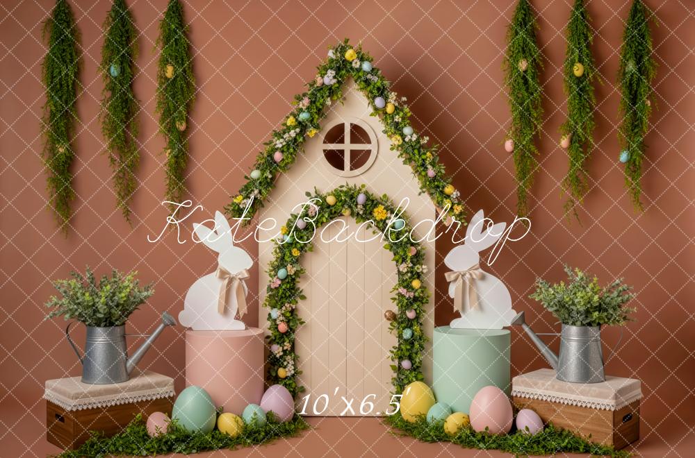 Kate Easter Bunny Eggs Floral Fleece Backdrop Designed by Patty Robert - Image 2
