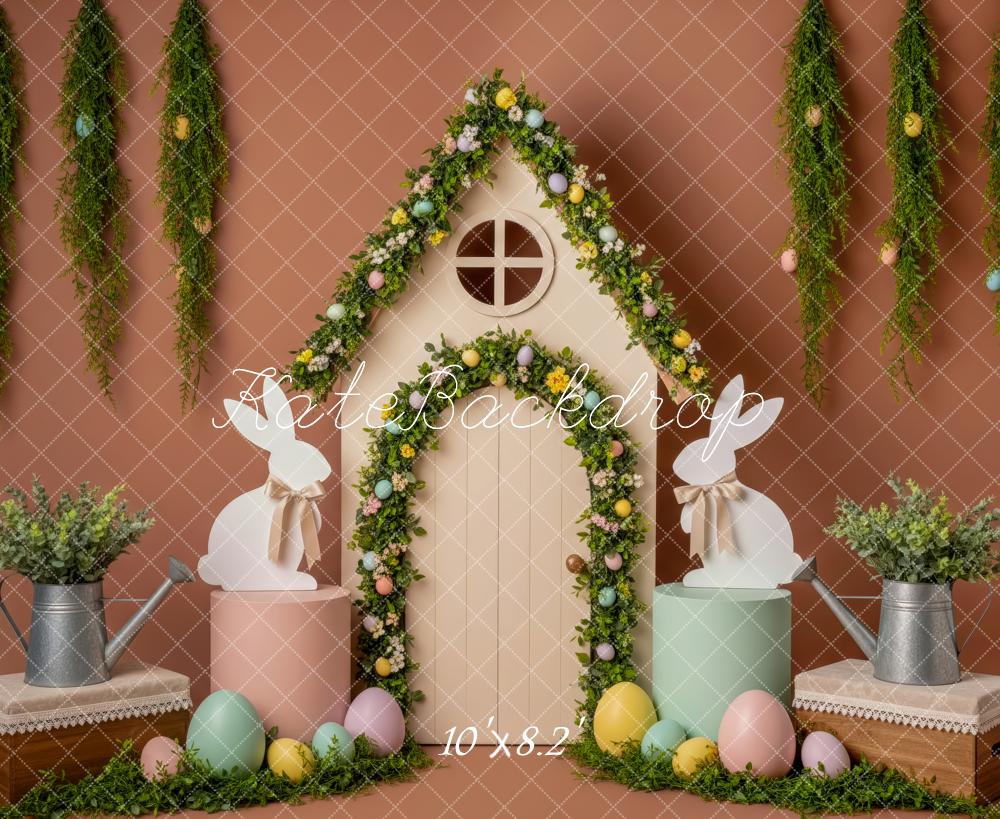Kate Easter Bunny Eggs Floral Fleece Backdrop Designed by Patty Robert - Image 3