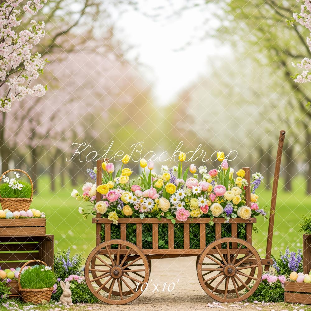 Kate Easter Bunny Eggs Floral Cart Backdrop Designed by Patty Robert - Image 7