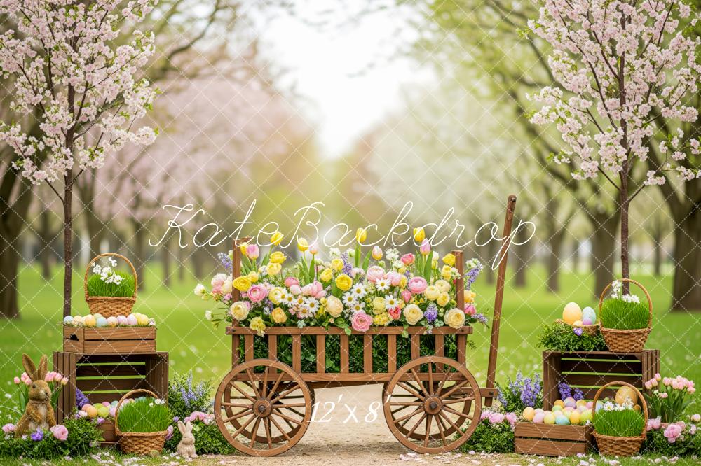 Kate Easter Bunny Eggs Floral Cart Backdrop Designed by Patty Robert - Image 8