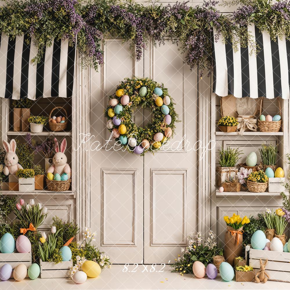 Kate Easter Bunny Eggs Floral Door Backdrop Designed by Emetselch - Image 5