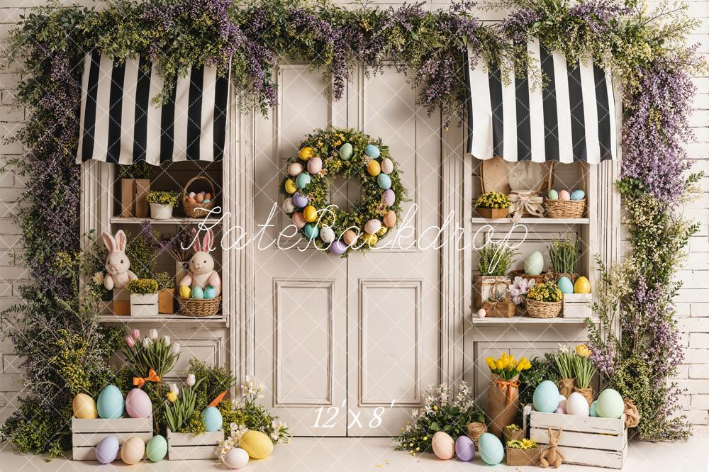 Kate Easter Bunny Eggs Floral Door Backdrop Designed by Emetselch - Image 8
