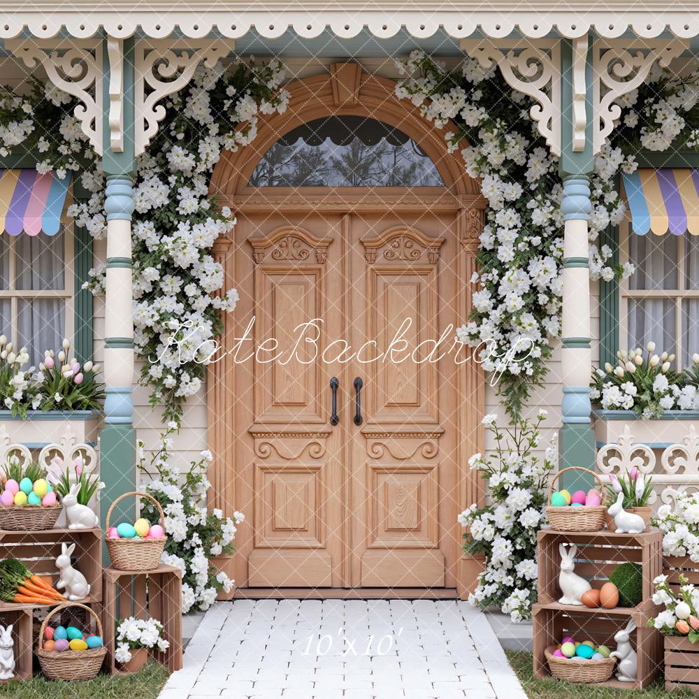 Kate Easter Bunny Eggs Floral Porch Backdrop Designed by Mini MakeBelieve - Image 7