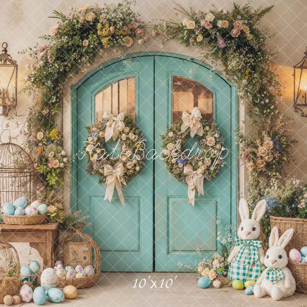 Kate Easter Bunny Eggs Garland Green Door Backdrop Designed by Emetselch - Image 7