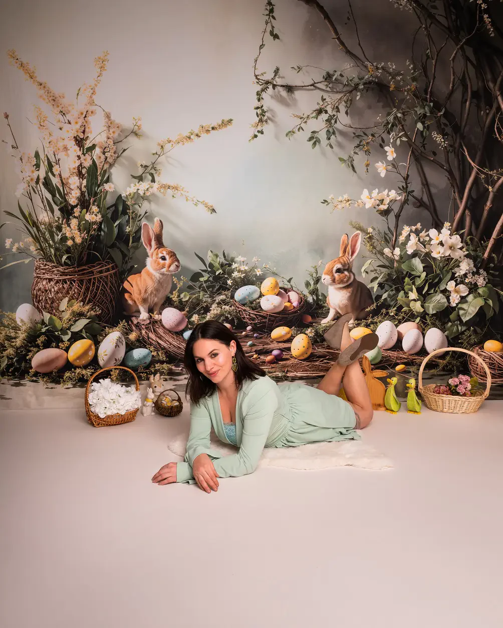 Kate Easter Bunny Eggs Nest Backdrop Designed by Emetselch - Image 11