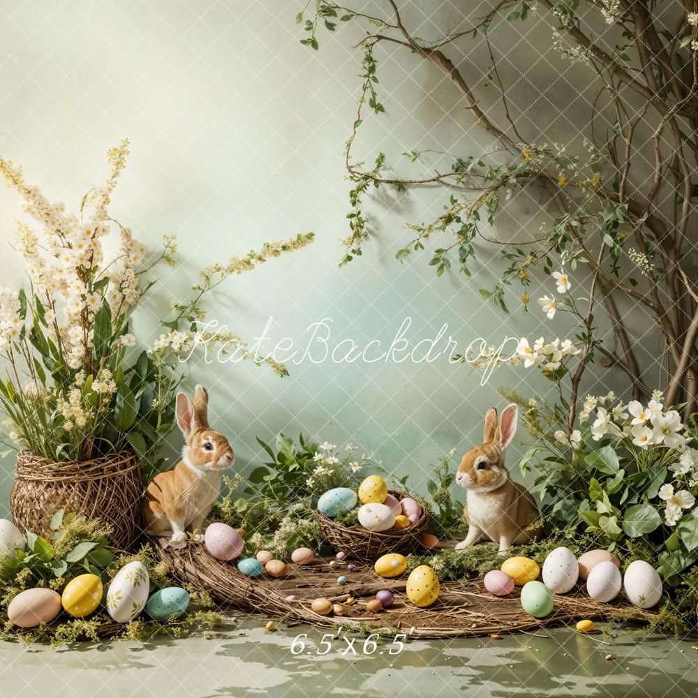 Kate Easter Bunny Eggs Nest Backdrop Designed by Emetselch - Image 4