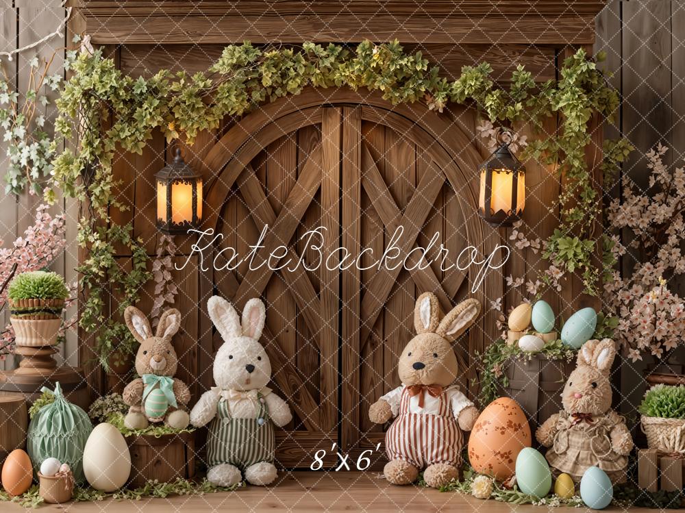 Kate Easter Bunny Eggs Rustic Door Backdrop Designed by Emetselch - Image 3