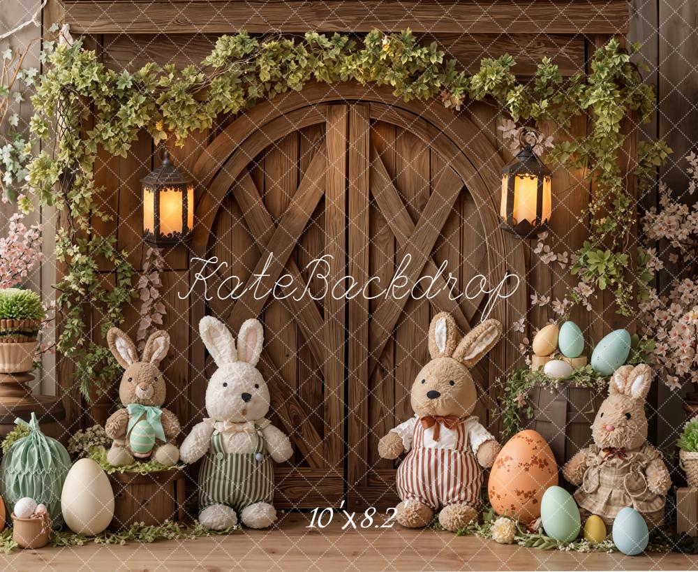 Kate Easter Bunny Eggs Rustic Door Backdrop Designed by Emetselch - Image 6