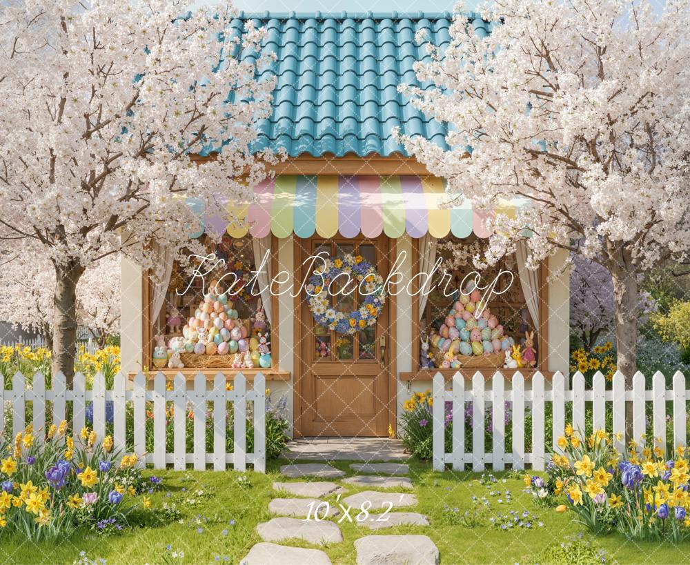 Kate Easter Bunny Eggs Store Blossom Trees Backdrop Designed by Emetselch - Image 6