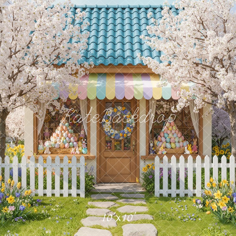 Kate Easter Bunny Eggs Store Blossom Trees Backdrop Designed by Emetselch - Image 7