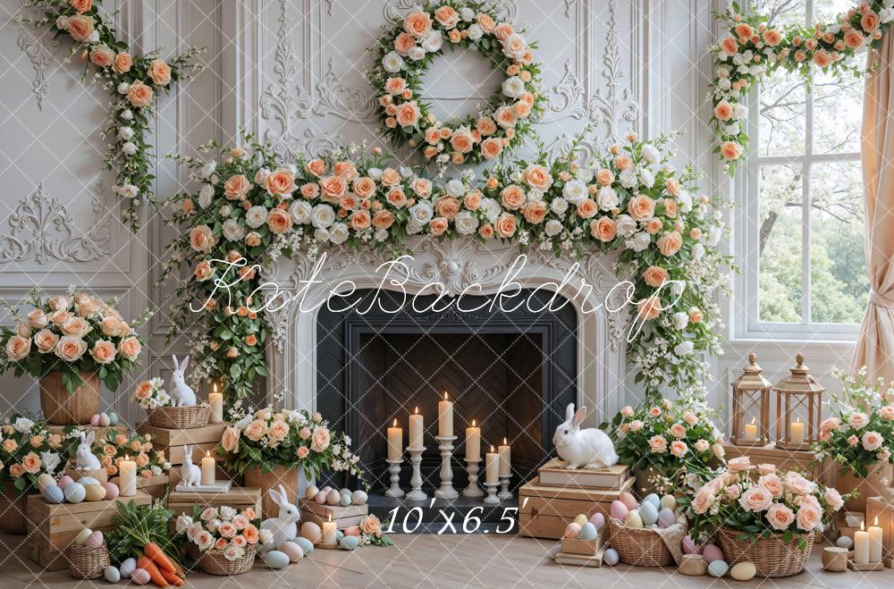 Kate Easter Bunny Fireplace Garland Pastel Eggs Backdrop Designed by Mini MakeBelieve - Image 4