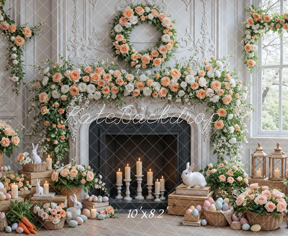Kate Easter Bunny Fireplace Garland Pastel Eggs Backdrop Designed by Mini MakeBelieve - Image 6