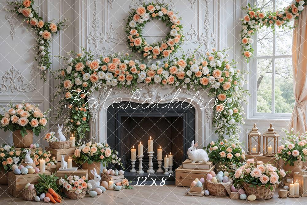 Kate Easter Bunny Fireplace Garland Pastel Eggs Backdrop Designed by Mini MakeBelieve - Image 8