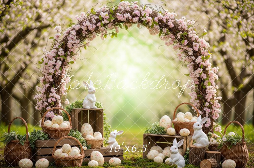 Kate Easter Bunny Floral Arch Baskets Backdrop Designed by Patty Robert - Image 4