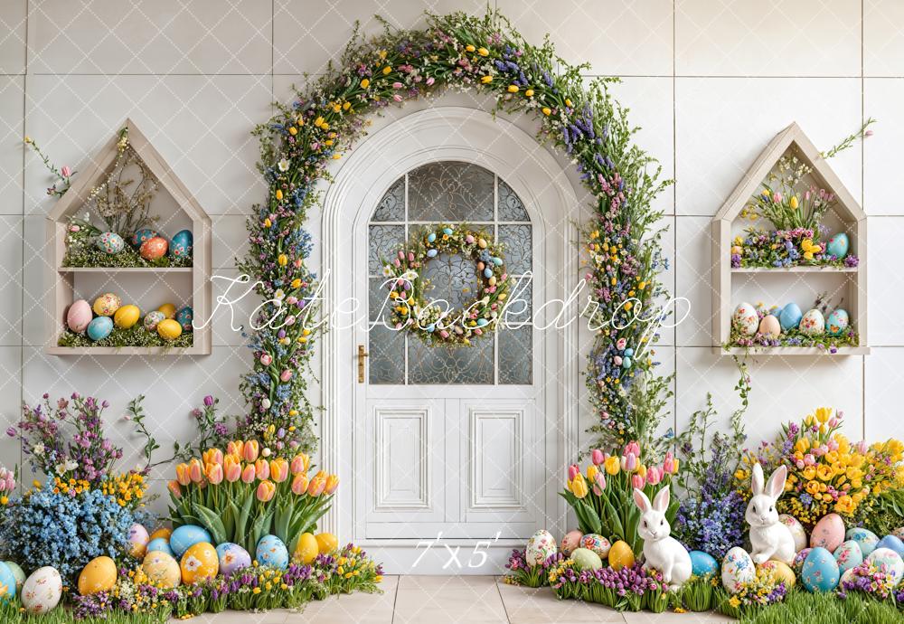 Kate Easter Bunny Floral Arch Backdrop Designed by Emetselch - Image 2