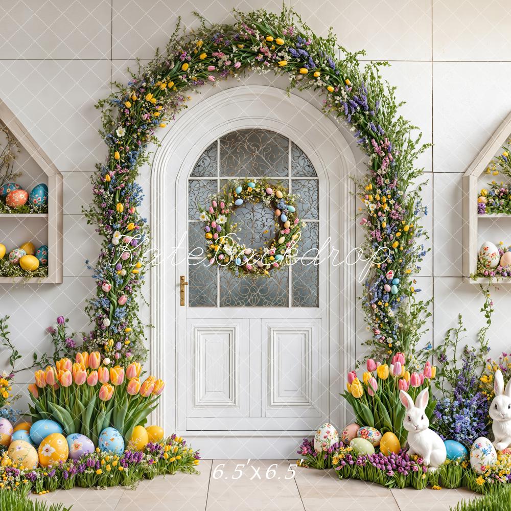 Kate Easter Bunny Floral Arch Backdrop Designed by Emetselch - Image 4