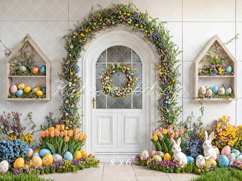 Kate Easter Bunny Floral Arch Backdrop Designed by Emetselch - Image 5