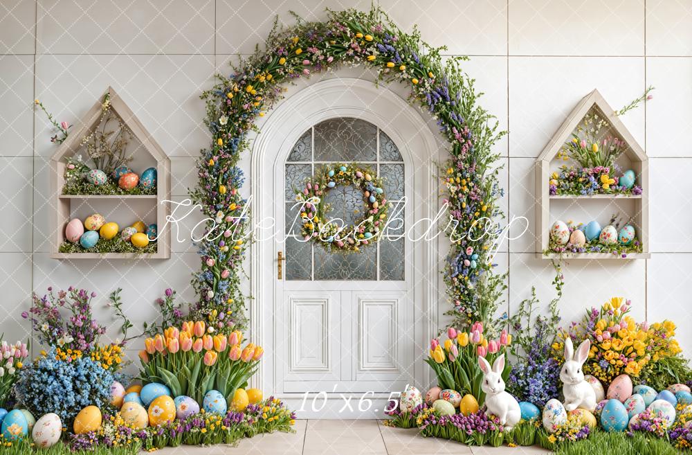 Kate Easter Bunny Floral Arch Backdrop Designed by Emetselch - Image 6