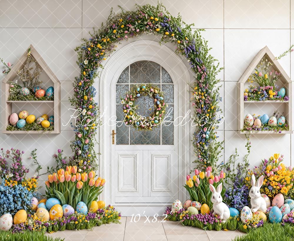 Kate Easter Bunny Floral Arch Backdrop Designed by Emetselch - Image 7