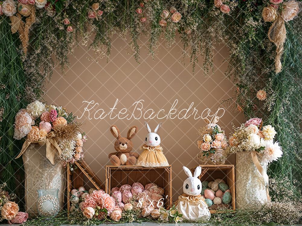 Kate Easter Bunny Floral Arch Eggs Backdrop Designed by Emetselch - Image 3