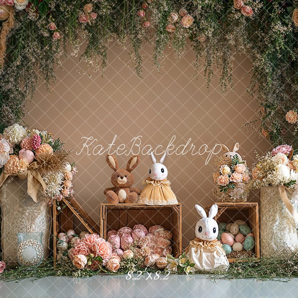 Kate Easter Bunny Floral Arch Eggs Backdrop Designed by Emetselch - Image 5