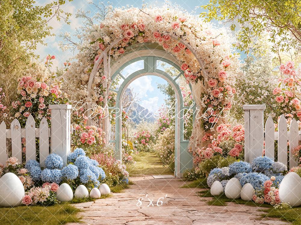 Kate Easter Eggs Floral Arch Garden Backdrop Designed by Chain Photography - Image 3