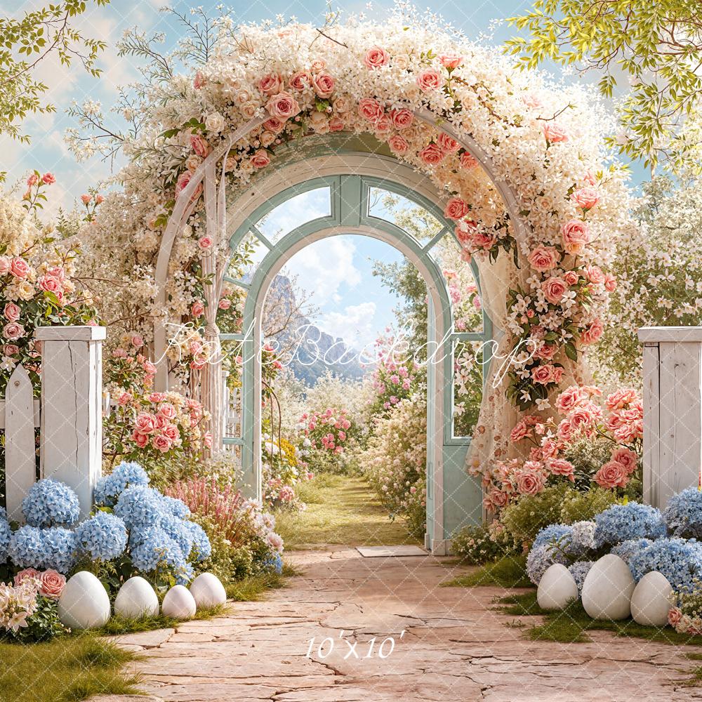 Kate Easter Eggs Floral Arch Garden Backdrop Designed by Chain Photography - Image 7