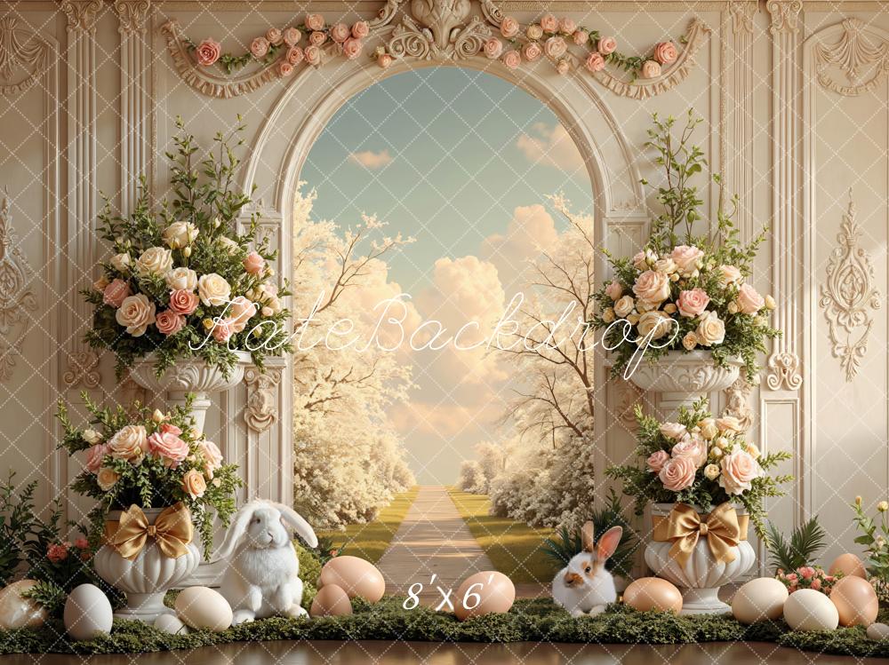 Kate Easter Bunny Floral Pastel Eggs Backdrop Designed by Mini MakeBelieve - Image 3