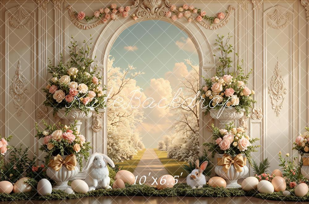 Kate Easter Bunny Floral Pastel Eggs Backdrop Designed by Mini MakeBelieve - Image 4