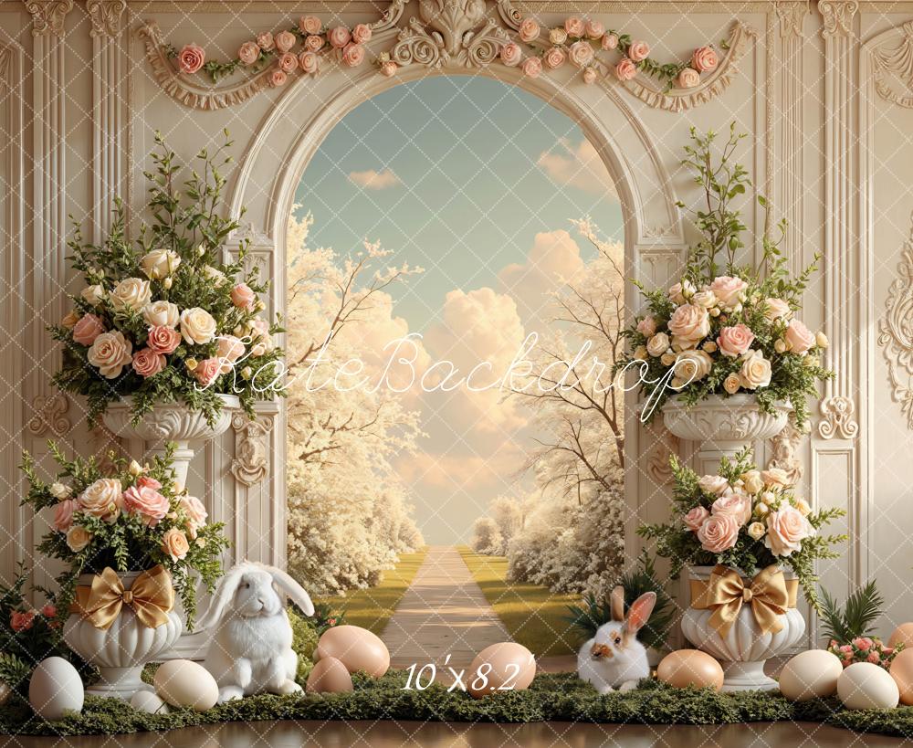 Kate Easter Bunny Floral Pastel Eggs Backdrop Designed by Mini MakeBelieve - Image 6