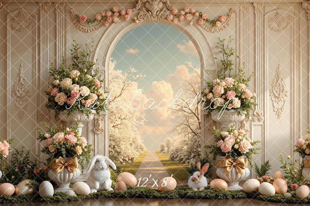 Kate Easter Bunny Floral Pastel Eggs Backdrop Designed by Mini MakeBelieve - Image 8