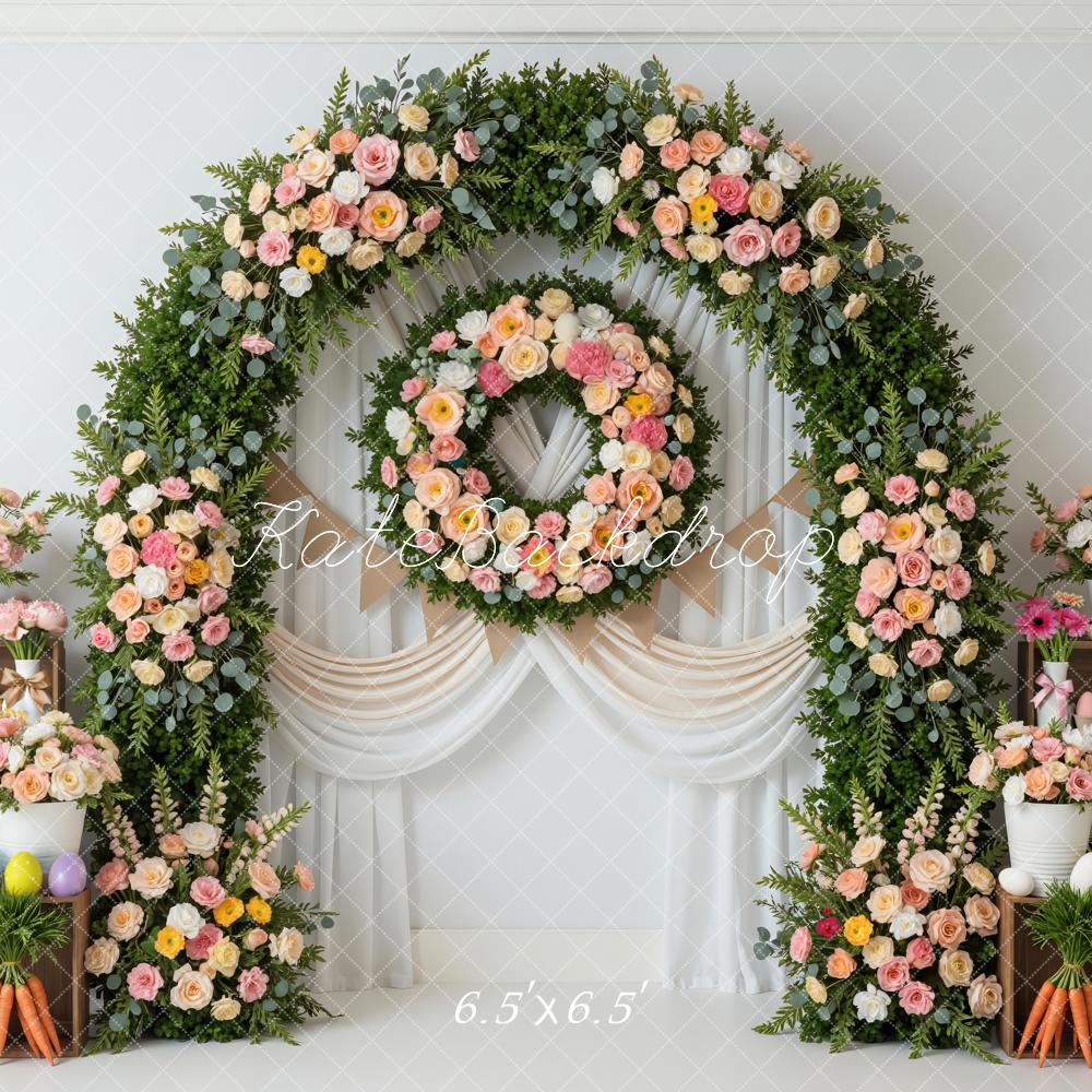 Kate Easter Bunny Floral Arch Pastel Eggs Backdrop Designed by Mini MakeBelieve - Image 2