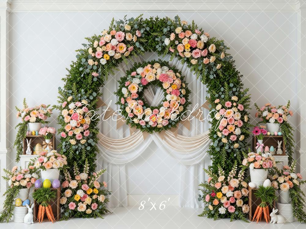 Kate Easter Bunny Floral Arch Pastel Eggs Backdrop Designed by Mini MakeBelieve - Image 3