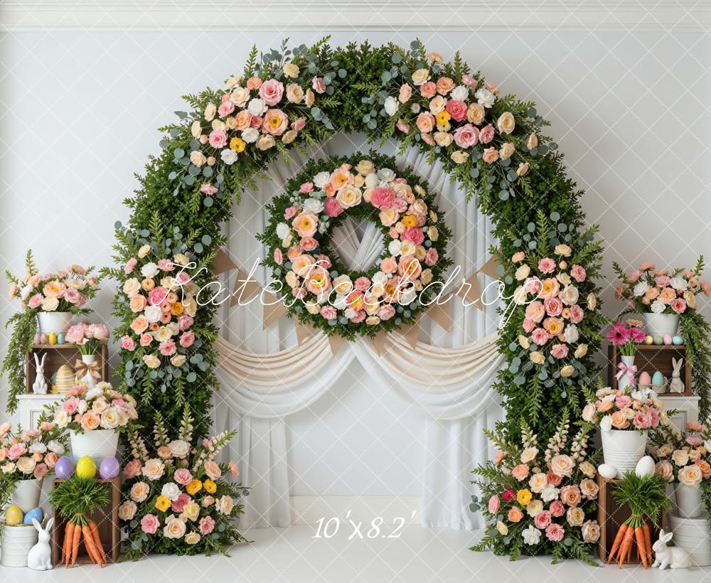 Kate Easter Bunny Floral Arch Pastel Eggs Backdrop Designed by Mini MakeBelieve - Image 6