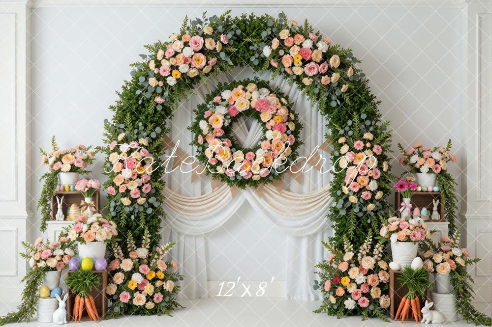 Kate Easter Bunny Floral Arch Pastel Eggs Backdrop Designed by Mini MakeBelieve - Image 8