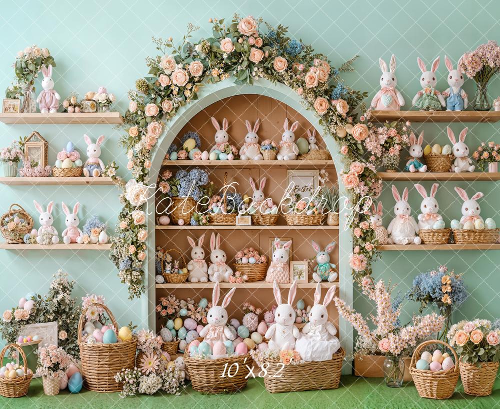 Kate Easter Bunny Floral Arch Shelves Backdrop Designed by Emetselch - Image 10