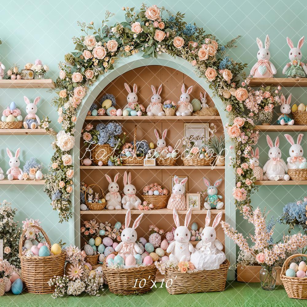 Kate Easter Bunny Floral Arch Shelves Backdrop Designed by Emetselch - Image 11