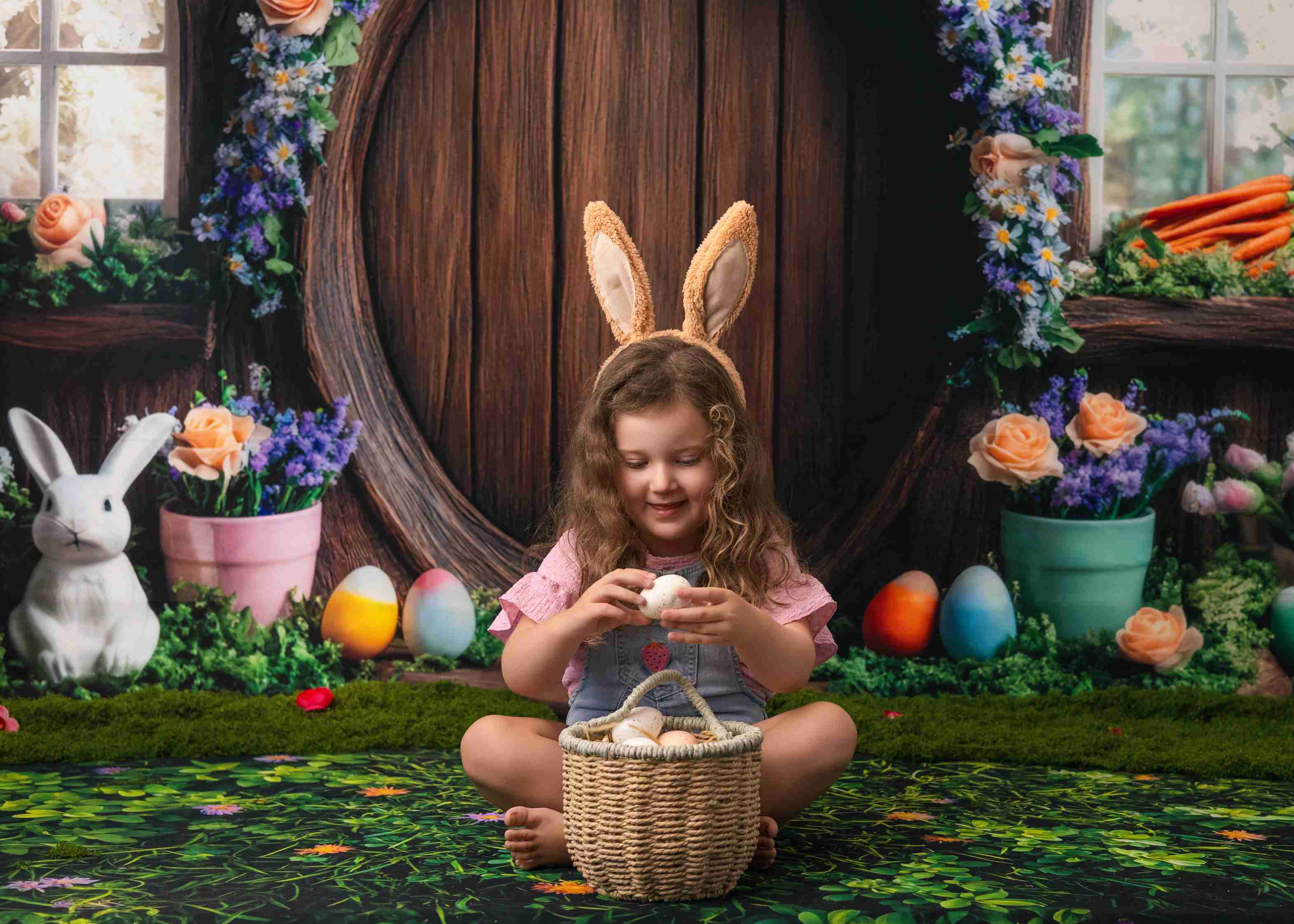Kate Easter Bunny Floral Arch Tree House Backdrop Designed by Mini MakeBelieve - Image 4